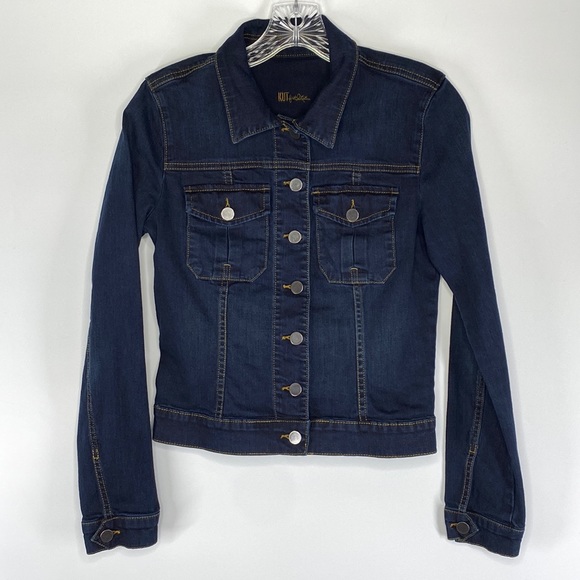 Kut from the Kloth Jackets & Blazers - Kut From Kloth Amelia Dark Wash Denim Jean Button Jacket Size Small